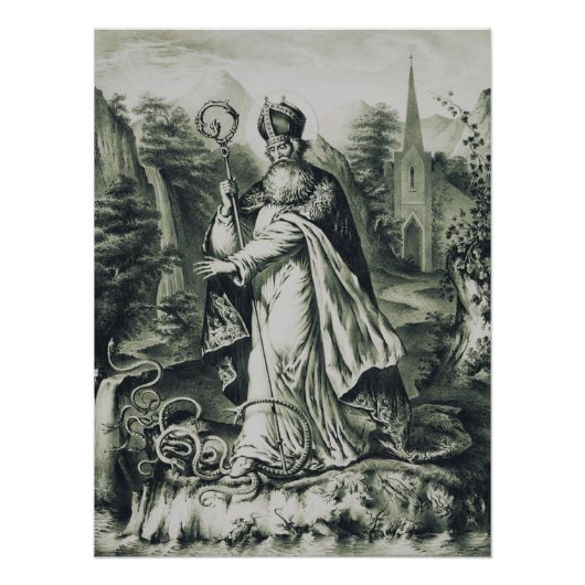 Poster Saint Patrick patron de l'Irlande (Devant)