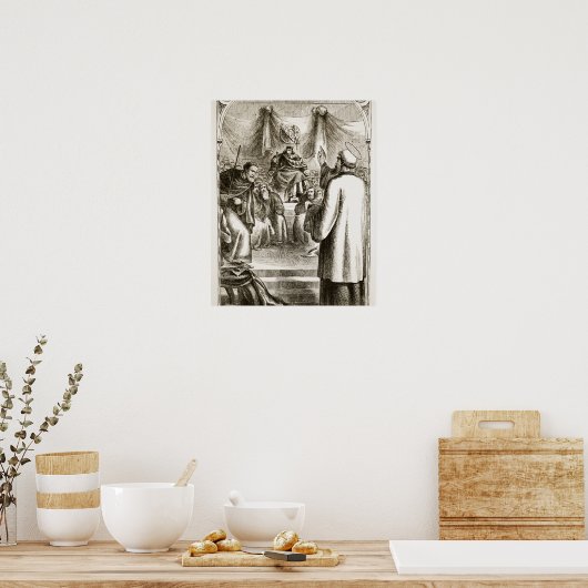 Poster Saint Patrick prêchant à Tara, de 'The Trias Thu (Cuisine)