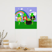 Poster Saint Patrick’s Day Girl Leprechauns (Cuisine)