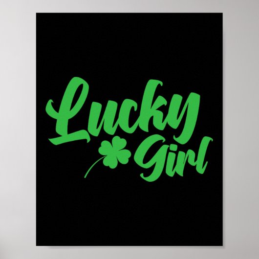 Poster Saint Patrick`s Day Lucky Girl (Devant)