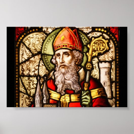 Poster Saint Patrick Vintage en verre (Devant)