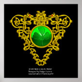 POSTER SAINT PATRICK'S CELTIC HEART, SHAMROCK (Devant)