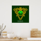 POSTER SAINT PATRICK'S CELTIC HEART, SHAMROCK (Cuisine)
