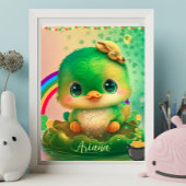 Poster Saint Patrick's Day Bird Art personnalisé