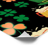 Poster Saint patrick's day celtic, irish bière drôle, cha (Coin)