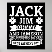Poster Saint Patricks Day Drôle Jack Jim Johnny Jameson F (Devant)