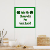 Poster Saint Patrick's Day - Frapper mes Shamrocks pour l (Cuisine)