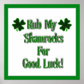 Poster Saint Patrick's Day - Frapper mes Shamrocks pour l (Devant)
