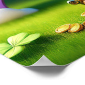 Poster Saint Patrick's Day Leprechaun en Pot d'Or (Coin)