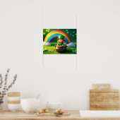 Poster Saint Patrick's Day Leprechaun en Pot d'Or (Cuisine)