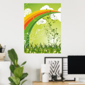 Poster Saint Patrick's Day Lucky Clovers Shamrock irlanda (Bureau à domicile)