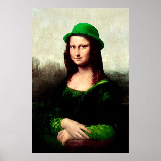Poster Saint Patrick's Day Mona Lisa (Devant)