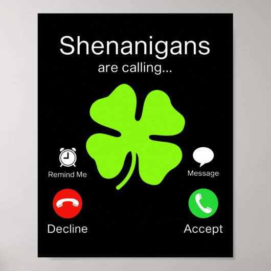 Poster Saint Patricks Day Shenanigans (Devant)