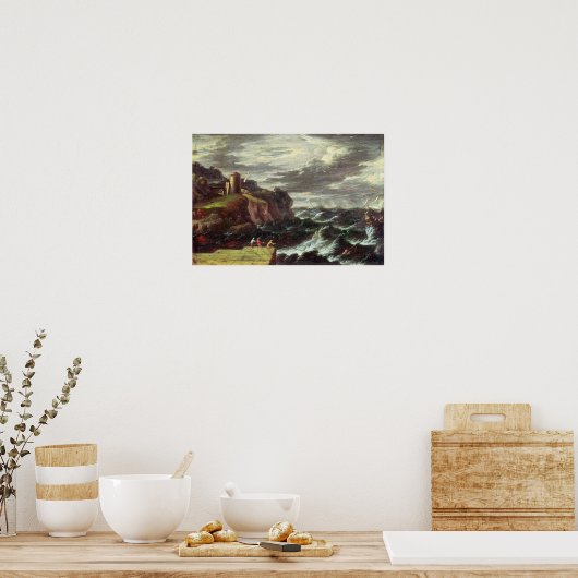 Poster Saint Paul arrivant à Malte (Cuisine)