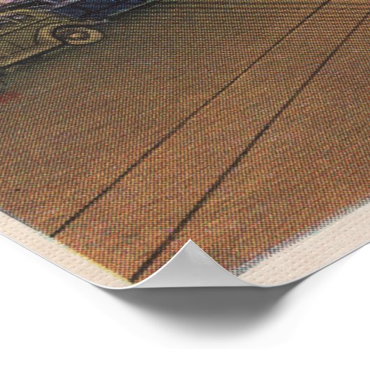 Poster Saint-Pétersbourg, FL - Vue de Central Ave avec/ (Coin)