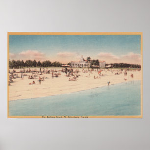 Poster Saint-Pétersbourg, FL - Vue du front de mer