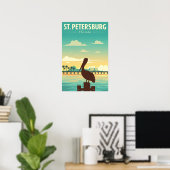 Poster Saint-Pétersbourg Floride vintage (Bureau à domicile)
