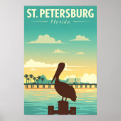 Poster Saint-Pétersbourg Floride vintage (Devant)