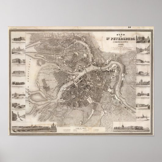 Poster Saint-Pétersbourg, Russie (Devant)