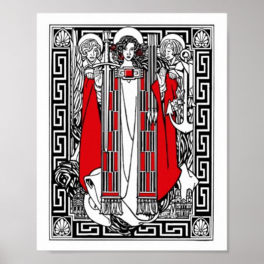 Poster Saint Philomène Accompagné par Angels (Devant)