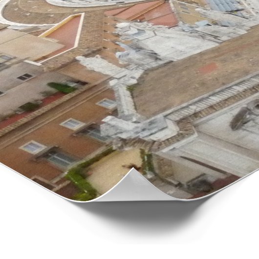 Poster Saint Pierre Carré Rome (Coin)