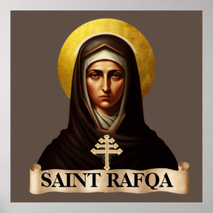 Poster Saint Rafqa, Nun maronite, extra grand
