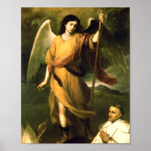Poster Saint Raphael Par Bartolome Esteban Murillo