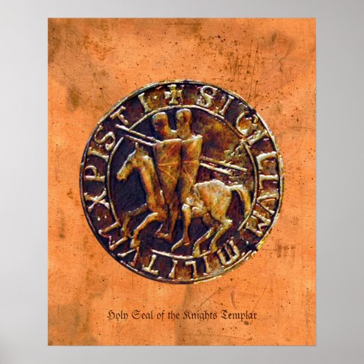 Poster Saint Sceau des Chevaliers Templiers Art religieux (Devant)