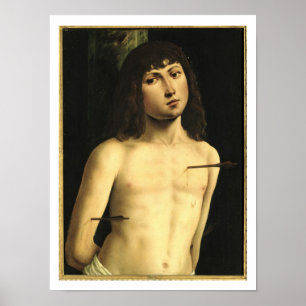 Poster Saint SebastiAn, c.1490s (tempera sur le panneau)