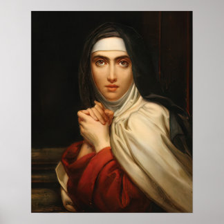 Poster Saint Teresa de Avila Catholique Saint Therese Ger