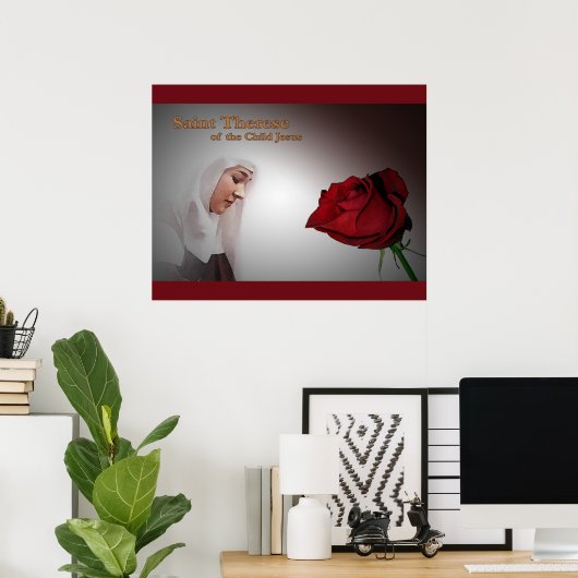 Poster Saint-Thérèse (Bureau à domicile)