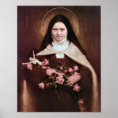 Poster Saint Thérèse de Lisieux Image de Dévotion. (Devant)