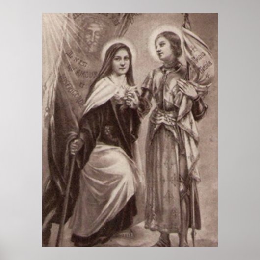 Poster Saint Thérèse de Lisieux Joan d'Arc Saints catholi (Devant)