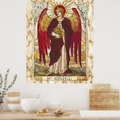 Poster Saint Uriel l'Archange Angel Saint (Cuisine)