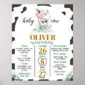 Poster Saint Vache Je suis un premier anniversaire Jalon (Devant)