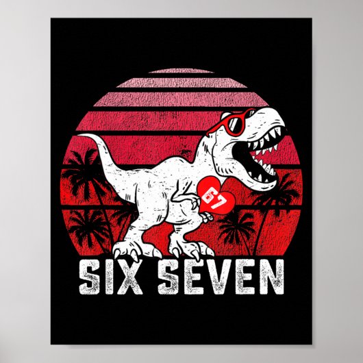 Poster Saint-Valentin 67 Cœurs 67 Meme Six Sept 6 7 T- (Devant)
