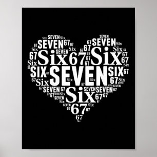 Poster Saint-Valentin 67 Meme 67e Anniversaire 6 7 Valent