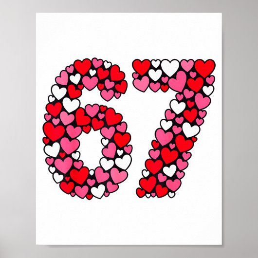 Poster Saint-Valentin 67 Meme Rempli De Cœurs Drôle S (Devant)