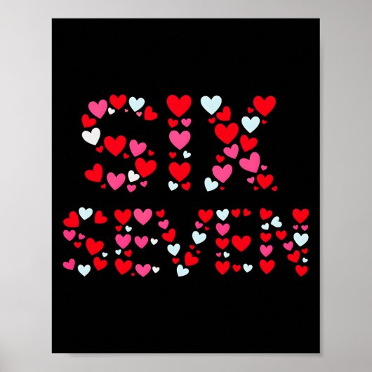 Poster Saint-Valentin 67 Meme Rempli de Cœurs Drôle S (Devant)