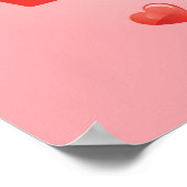 Poster Saint Valentin citation d'amour avec les coeurs (Coin)