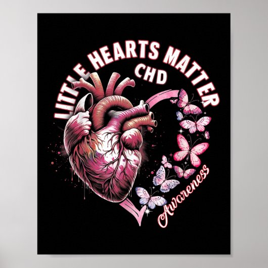 Poster Saint-Valentin Coeur de sensibilisation à l'enfant (Devant)