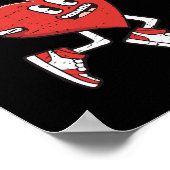 Poster Saint Valentin Coeur Dunking Basketball Garçons Fi (Coin)