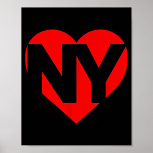 Poster Saint-Valentin Cœur New York Nyc Cœur J'aime Ny