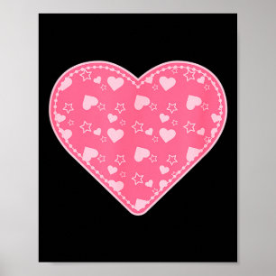 Poster Saint-Valentin Cœurs Et Étoiles En Quantité