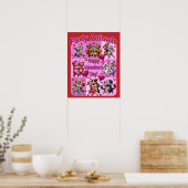 Poster Saint Valentin Couples dansants "Animaux de fête" (Cuisine)