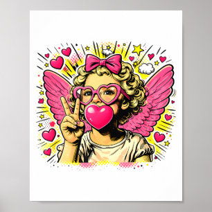 Poster Saint-Valentin Cupidon Cœur Ange Amour Vacances Co