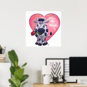 Poster Saint Valentin de la vache (Bureau à domicile)