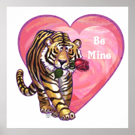 Poster Saint Valentin de Tigre (Devant)