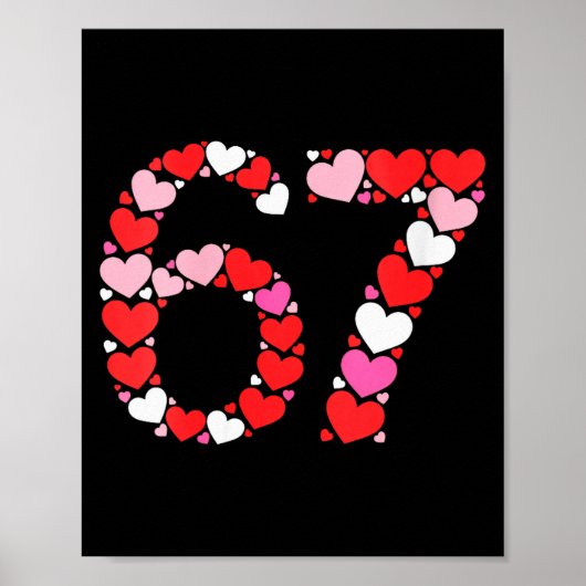 Poster Saint-Valentin des femmes 67 Meme rempli de cœurs  (Devant)