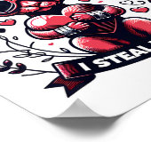 Poster Saint Valentin Devon Rex Cat I Steal Hearts (Coin)